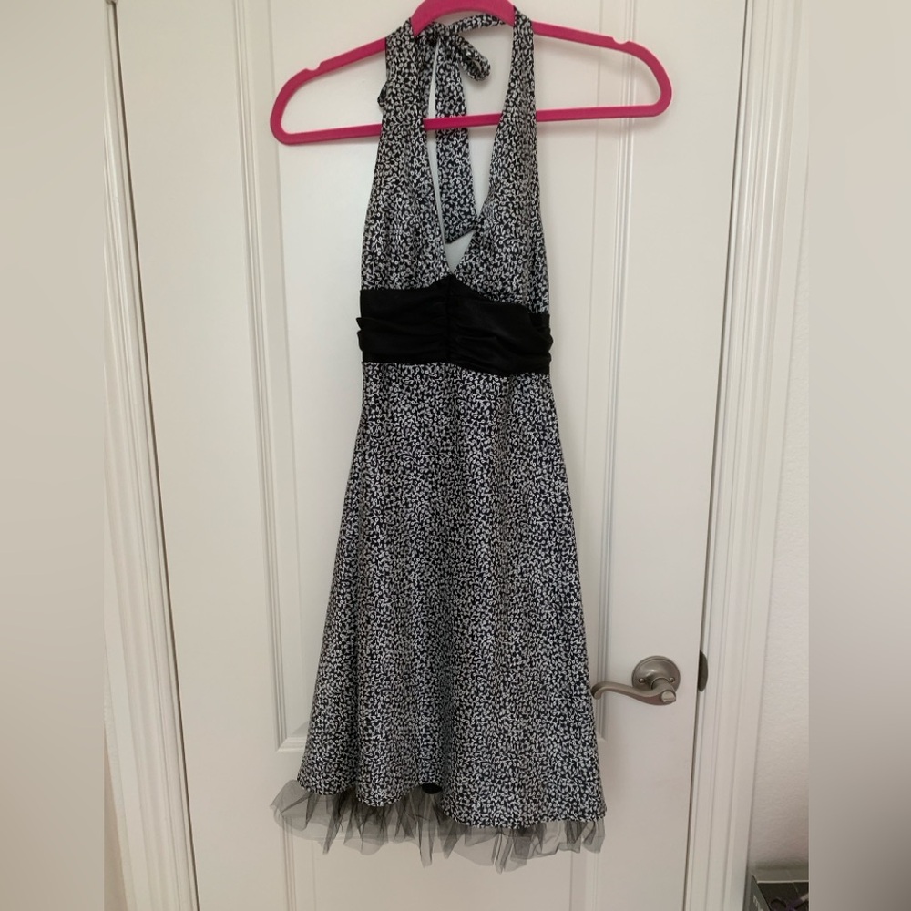 NWOT Love Tease Junior Black and White Dress